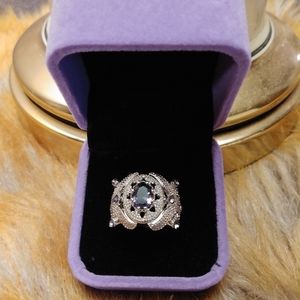 SZ 7  s925 purple gem ring in box